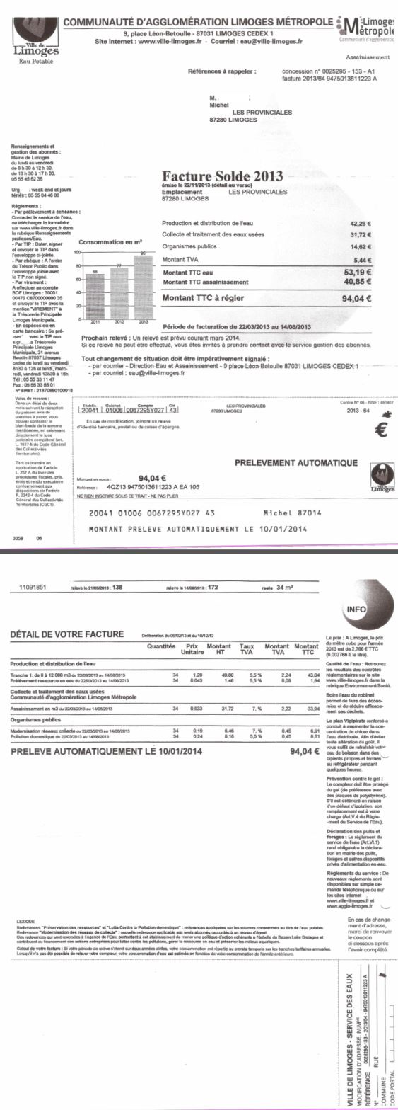 Voir la facture originale en pdf